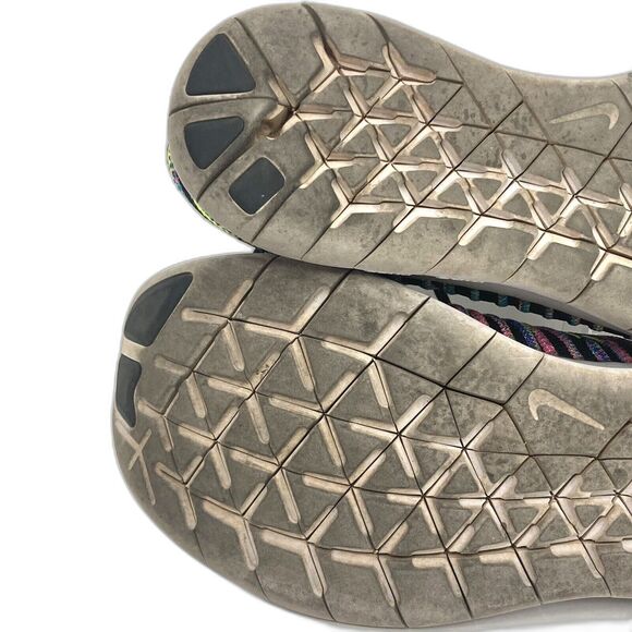 Nike Free RN Flyknit - Women's Sz 7 - Rainbow Running/Jogging Shoes - 831070-003 - Picture 8 of 10